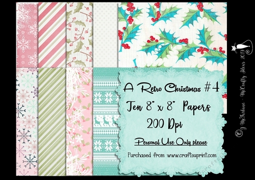 A Retro Christmas #4 Papers 200Dpi