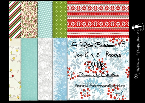A Retro Christmas #5 Papers 200Dpi