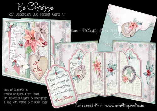 Its Christmas 7x7 Accordion Duo Pocket Card Kit