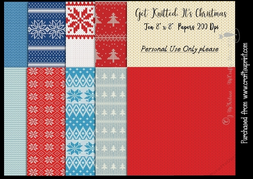 Get Knitted for Christmas - Papers 200Dpi