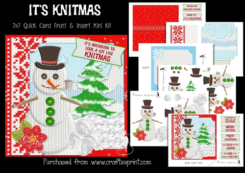 Its Knitmas 7x7 Card Front & Insert Mini Kit