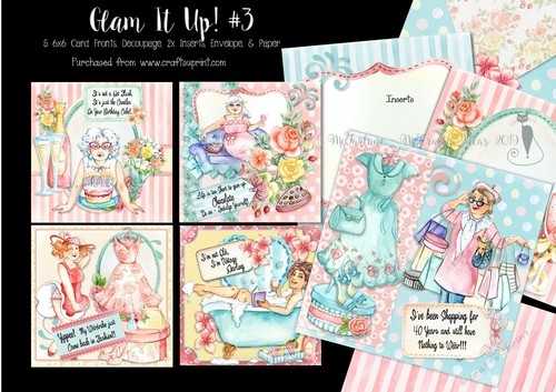 Glam It Up! #3 - 5 6x6 Card Kit