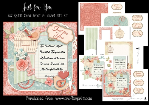 Just for You  7x7 Card Front & Insert Mini Kit