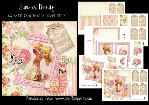 Summer Beauty  7x7 Card Front & Insert Mini Kit
