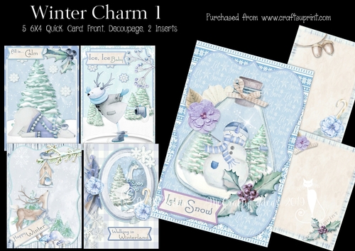 Winter Charm 1 - 6x4 Card Front Kit