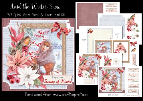 Amid the Winter Snow 7x7 Card Front & Insert Mini Kit