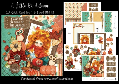 A Little Bit Autumn 7x7 Card Front & Insert Mini Kit