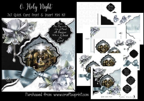 O Holy Night 7x7 Card Front & Insert Mini Kit