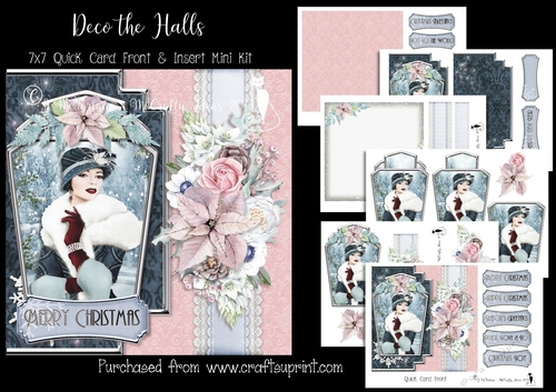 Deco the Halls 7x7 Card Front & Insert Mini Kit