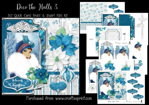 Deco the Halls 3 7x7 Card Front & Insert Mini Kit