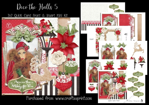 Deco the Halls 5 7x7 Card Front & Insert Mini Kit
