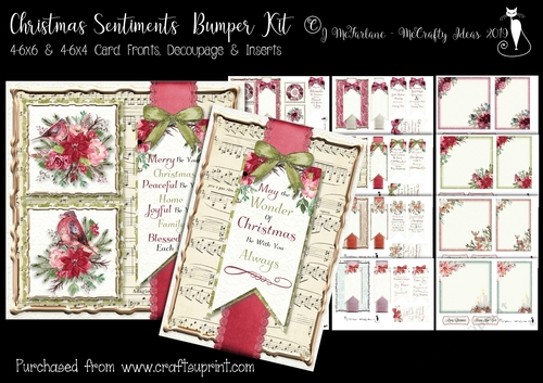 Christmas Sentiments 6x6 & 6x4 Cards Bumper Kit