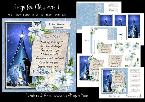 Songs for Christmas 1 - 7x7 Card Front & Insert Mini Kit