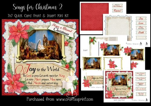 Songs for Christmas 2 - 7x7 Card Front & Insert Mini Kit
