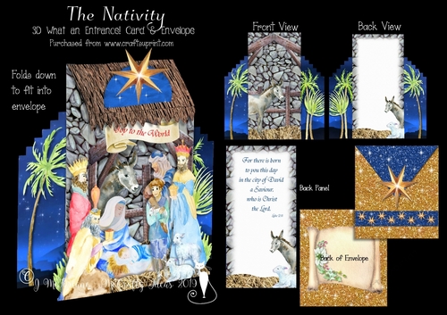 The Nativity What an Entrance! Card and Envelope Kit.
