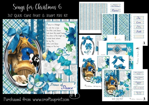 Songs for Christmas 6 - 7x7 Card Front & Insert Mini Kit