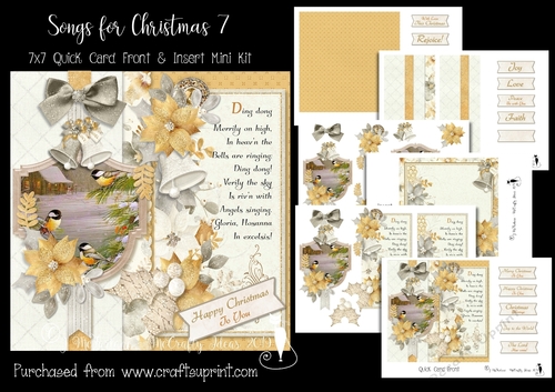 Songs for Christmas 7 - 7x7 Card Front & Insert Mini Kit
