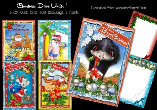 Christmas Down Under 1 - 6x4 Card Front Kit