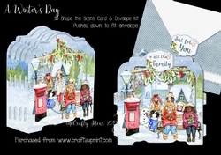 A Winters Day Shape the Scene 3D Card and Envelope Kit.