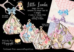 Little Lambs, Design Your Own Terrarium 3d Cards Bumper Kit