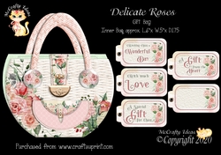 Delicate Roses Gift Bag