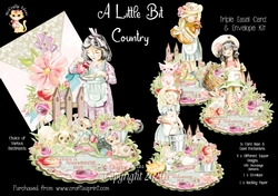 A Little Bit Country Triple Easel Card and Envelope Kit. 