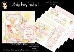 Baby Fairy Wishes 1 6x6 Card Front Mini Kit