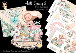 Hello Spring 2 Triple Easel Card and Envelope Kit.