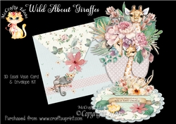 Wild about Giraffes Easel Vase and Envelope Kit.