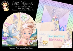 Little Mermaids 1 - 6x6 Complete Card & Envelope Kit