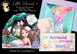 Little Mermaids 4 - 6x6 Complete Card & Envelope Kit