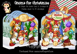 Gnome for Christmas Shape the Scene 3D Card and Envelope Kit.