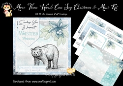 More Than Words Can Say Christmas 3 Card Front and Inserts Kit