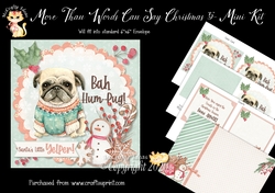 More Than Words Can Say Christmas 5 Card Front and Inserts Kit