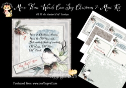 More Than Words Can Say Christmas 7 Card Front and Inserts Kit