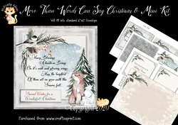 More Than Words Can Say Christmas 8 Card Front and Inserts Kit