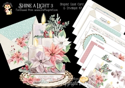 Shine a Light 3 3d Shaped Easel Card and Envelope Kit.