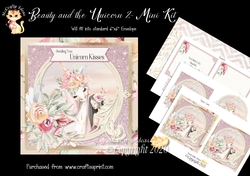 Beauty and the Unicorn 2 Card Front and Inserts Kit