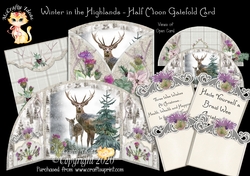 Winter in the Highlands Half Moon Gatefold Card Kit