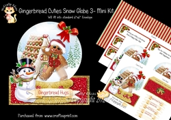 Gingerbread Cuties 3 Snow Globe Mini Kit