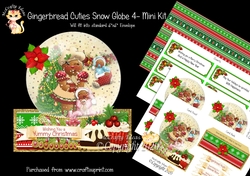 Gingerbread Cuties 4 Snow Globe Mini Kit