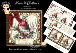Memorable Christmas 2 5.5 x5.5 Pyramage Card front and Inserts Mini Kit