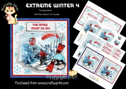 Extreme Winter 4 Pyramage Card front and Inserts Mini Kit