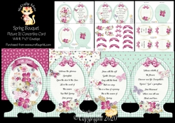 Spring Bouquet Shaped Concertina Card Kit