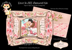 Love is All Around Us Push n Fold Card and Envelope Kit