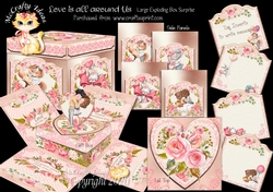 Love is All Around Us Exploding Box Surprise Kit.
