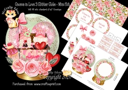 Gnome In Love 3 Glitter Globe Mini Kit