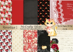 Romantique 1 10 x A4 Papers 200Dpi