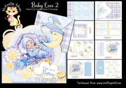 Baby Love 2 Shaped Card and Envelope Kit.