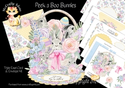 Peek a Boo Bunnies Triple Easel Card Mini Kit